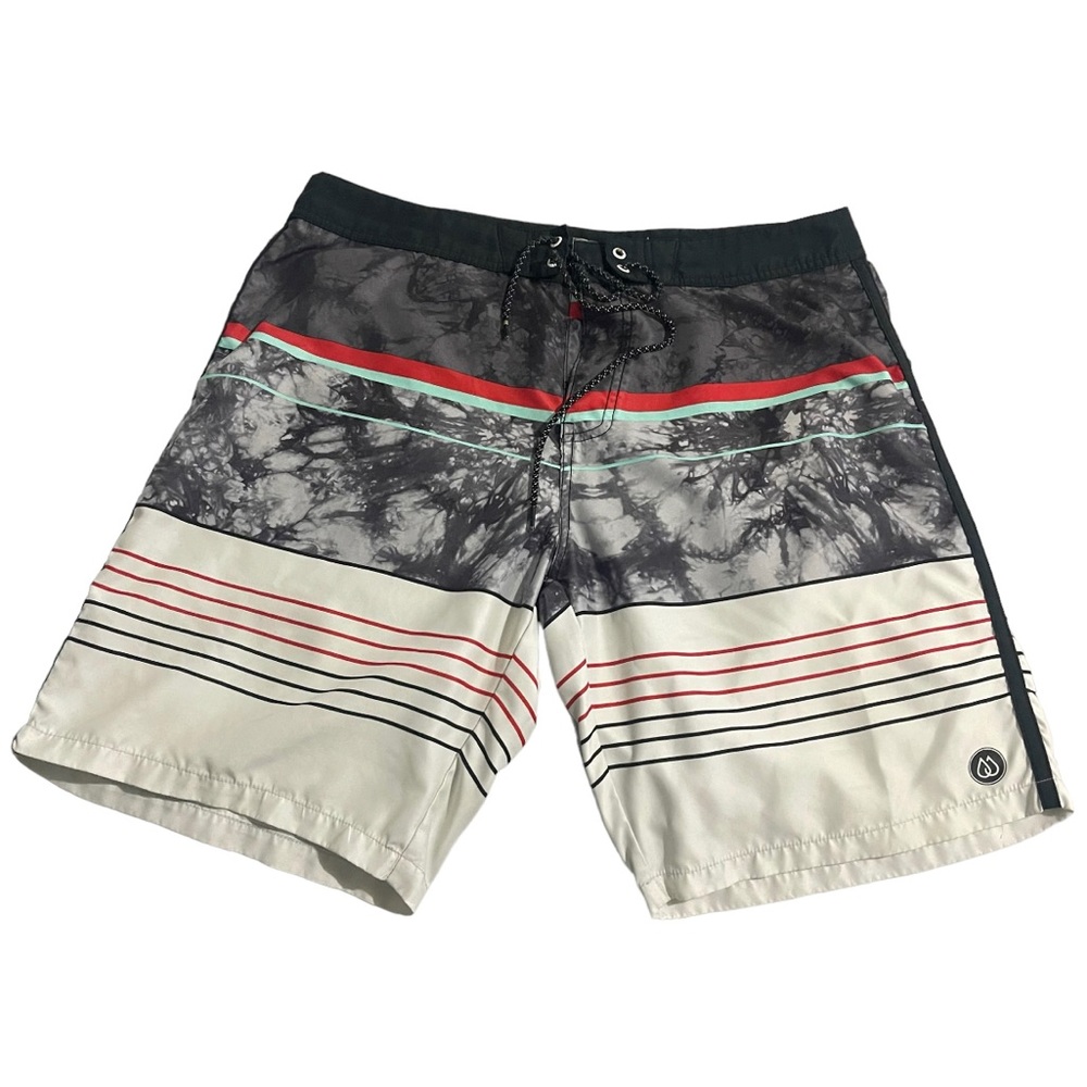 Free World Shorts‎ Men Size 36 Polyester Drawstring Lightweight Casual Logo Soft